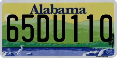 AL license plate 65DU110