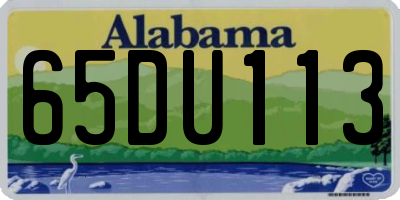 AL license plate 65DU113