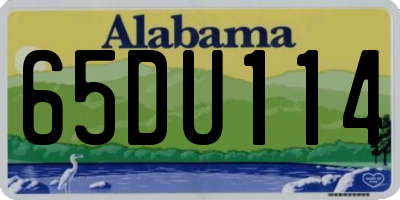 AL license plate 65DU114
