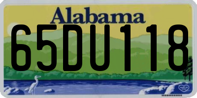 AL license plate 65DU118