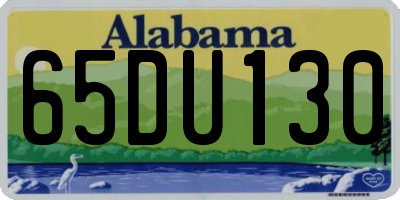 AL license plate 65DU130