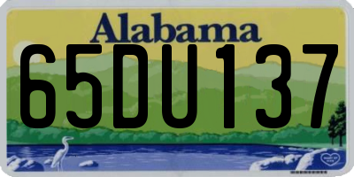 AL license plate 65DU137