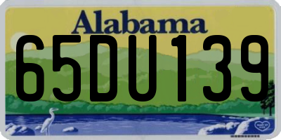 AL license plate 65DU139