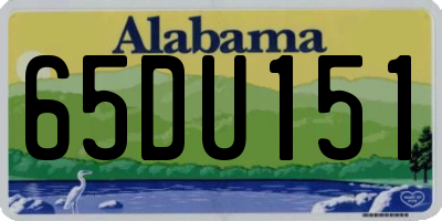AL license plate 65DU151