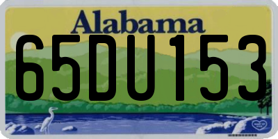 AL license plate 65DU153