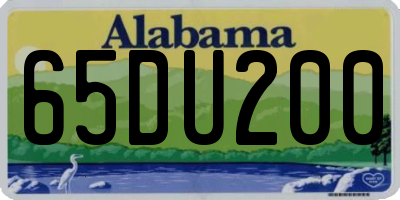 AL license plate 65DU200