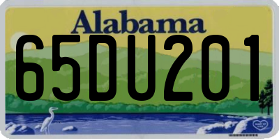 AL license plate 65DU201