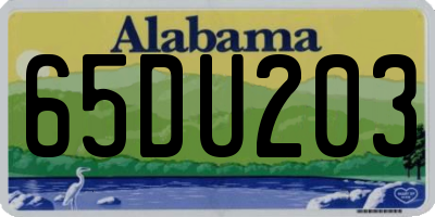 AL license plate 65DU203