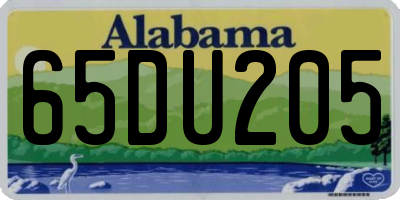 AL license plate 65DU205