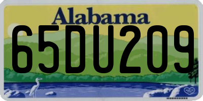 AL license plate 65DU209