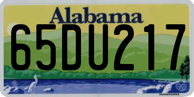 AL license plate 65DU217