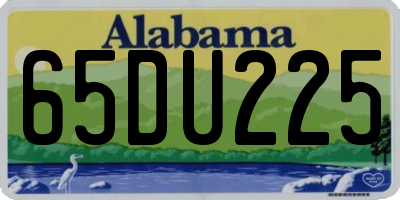 AL license plate 65DU225