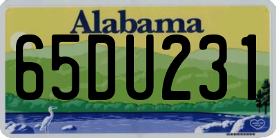 AL license plate 65DU231