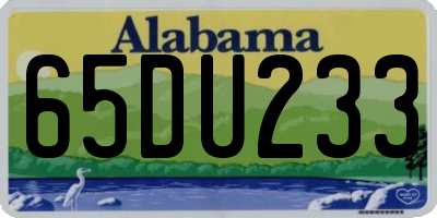 AL license plate 65DU233
