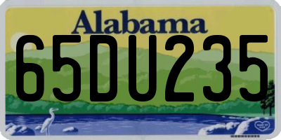 AL license plate 65DU235