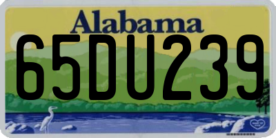 AL license plate 65DU239