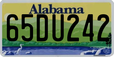 AL license plate 65DU242