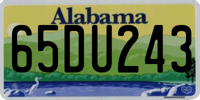AL license plate 65DU243