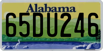 AL license plate 65DU246