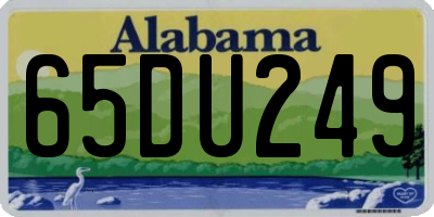 AL license plate 65DU249