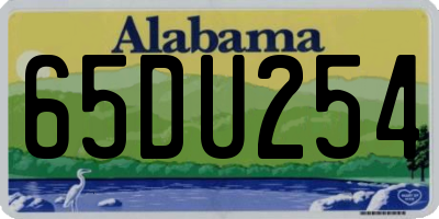 AL license plate 65DU254