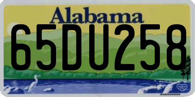 AL license plate 65DU258