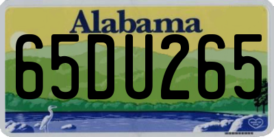 AL license plate 65DU265