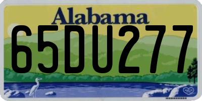 AL license plate 65DU277