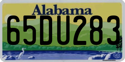 AL license plate 65DU283