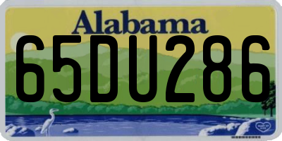 AL license plate 65DU286
