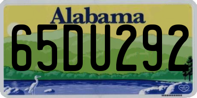 AL license plate 65DU292