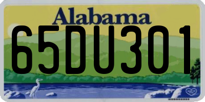 AL license plate 65DU301