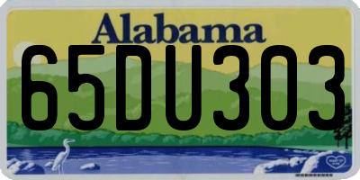 AL license plate 65DU303
