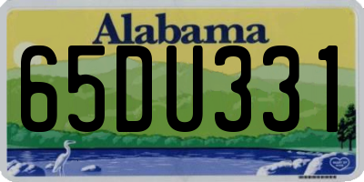 AL license plate 65DU331