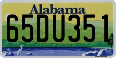 AL license plate 65DU351