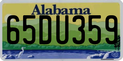 AL license plate 65DU359