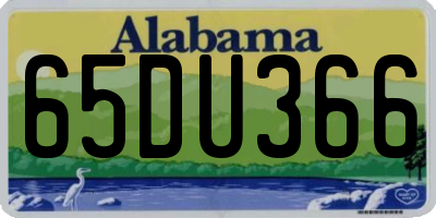 AL license plate 65DU366