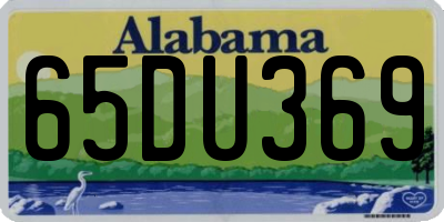 AL license plate 65DU369