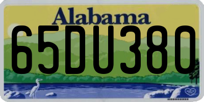 AL license plate 65DU380
