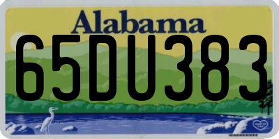 AL license plate 65DU383