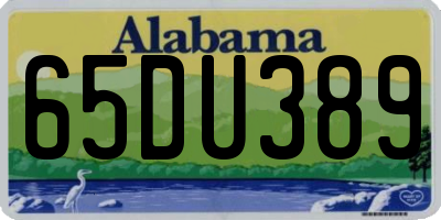 AL license plate 65DU389