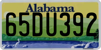 AL license plate 65DU392