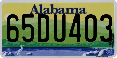 AL license plate 65DU403