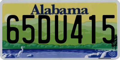 AL license plate 65DU415