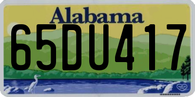 AL license plate 65DU417