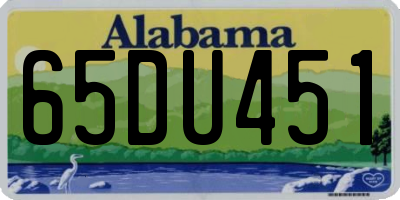 AL license plate 65DU451