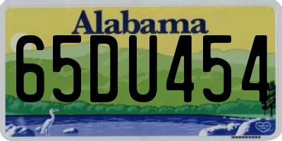 AL license plate 65DU454