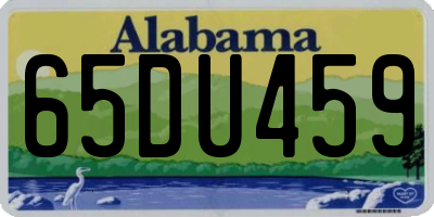 AL license plate 65DU459