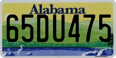 AL license plate 65DU475