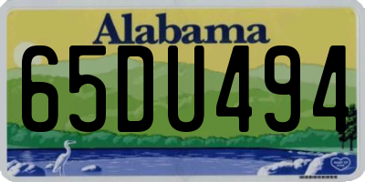 AL license plate 65DU494